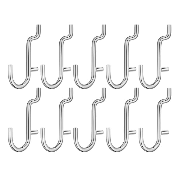 Vosarea 10pcs Heavy Duty Stainless Steel S Hooks, Pegboard Organizer Hangers for Garage Kitchen Closet Storage Rack