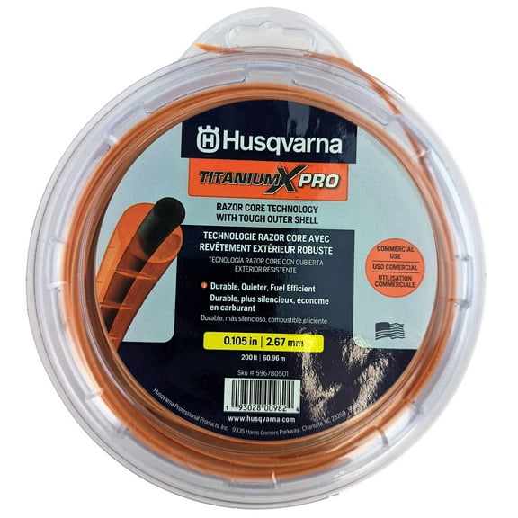Husqvarna Titanium XPro Trimmer Line 0.105in.Dia. x 200ft.L, 1-lb. Spool