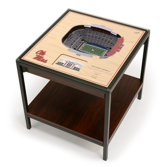 Mississippi Rebels 25-Layer StadiumViews Lighted End Table