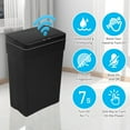 thumbnail image 3 of BIQWBIC 13 Gallon Plastic Automatic Trash Can,Motion Sensor Kitchen Trash Can for Kitchen, Bathroom, Office, Black, 3 of 6