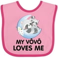 thumbnail image 3 of Inktastic Raccoon My Vovo Loves Me Boys or Girls Baby Bib, 3 of 4
