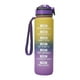 thumbnail image 1 of Soidarity Botella de agua de 1000ml con boquilla, taza de agua motivacional con marcador de tiempo y hebilla, hervidor de agua Tritan a prueba de fugas Kits de desorden para acampar No.2 Soidarity OD016993-02, 1 of 6