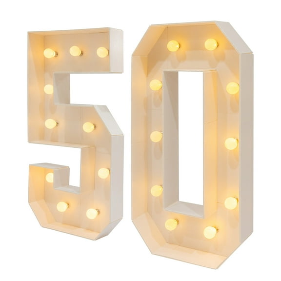 50th Birthday Decorations Numbers Birthday Number Light Marquee Light up 39.37in