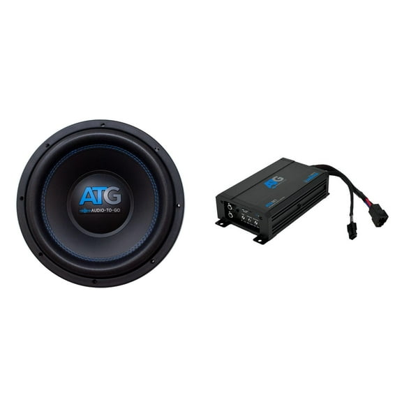 ATG 500 Watt RMS Class D Compact Mono Amplifier with 12" 750 Watt RMS Subwoofer