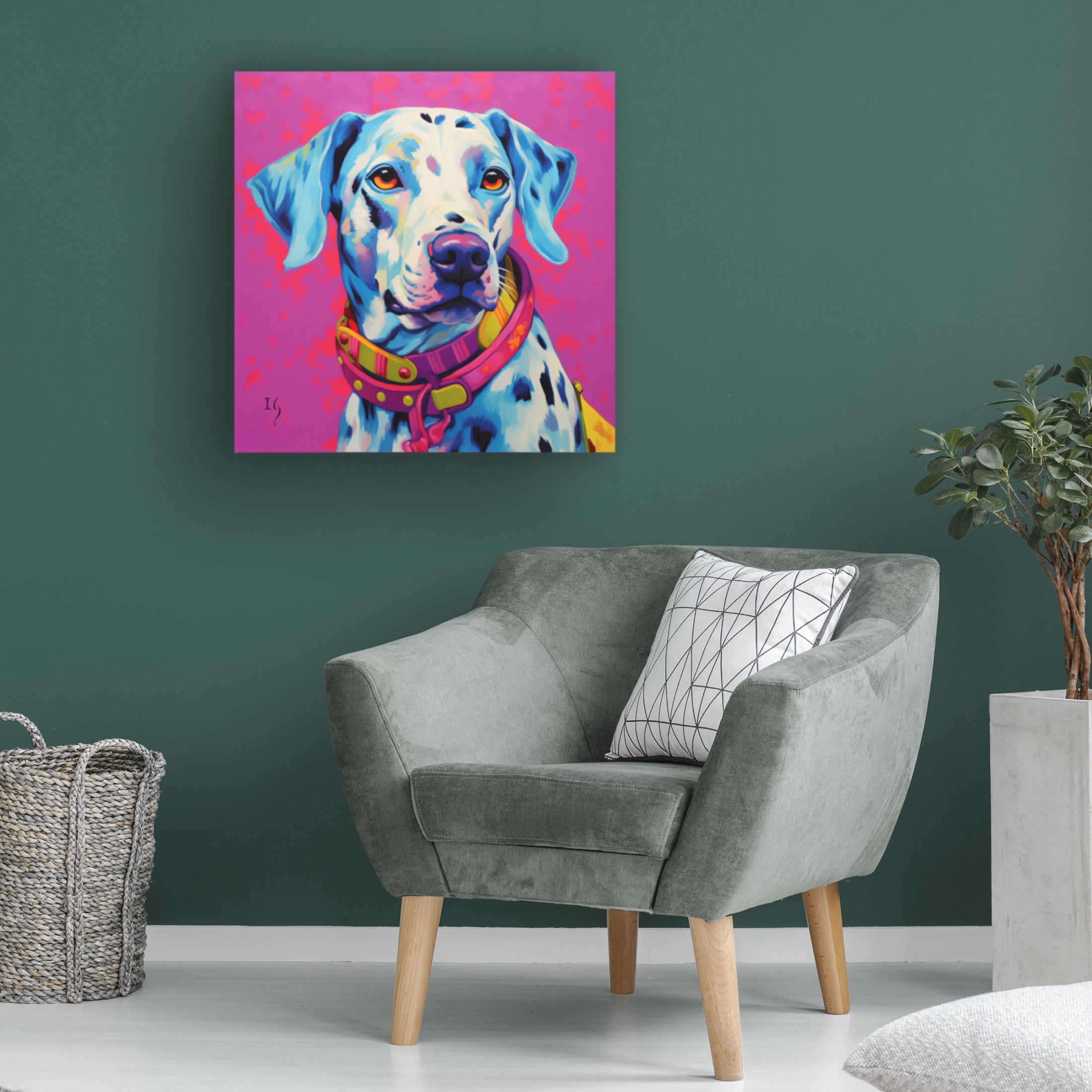 Canvas Wall Art - Ivan Guaderrama 'Magenta Spirit' Wall Art for Living Room, Bedroom, or Office Décor by Trademark Fine Art - 14 x 14 Inches