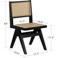 thumbnail image 4 of KithKasa Black Modern Dining Chairs Set of 4 Kitchen Chairs Armless, Sillas de Comedor Modernas, 4 of 6