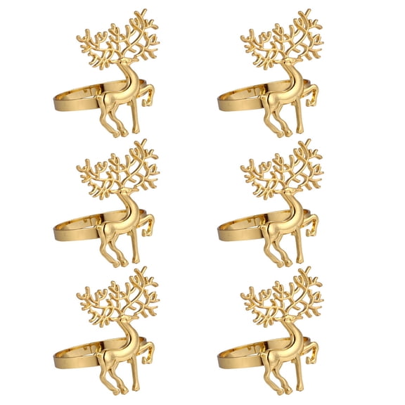 HOMEMAXS 6 Pcs Table Supplies Restaurant Napkin Ring Holiday Holders Christmas Decoration Party