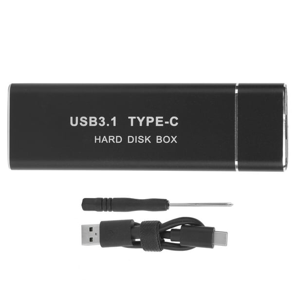 Caja de disco duro M.2 NGFF a USB3.1 Carcasa externa tipo C de estado sólido de aleación de aluminio