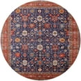 thumbnail image 1 of Ahgly Company Indoor Round Mid-Century Modern Pink Pink Oriental Area Rugs, 6' Round, 1 of 6