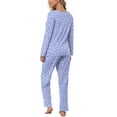 thumbnail image 2 of Anygrew Women's Pajamas Set Long Sleeve Shirts and Long Pants 2 Piece Pjs Sleepwear with Pockets, 2 of 8