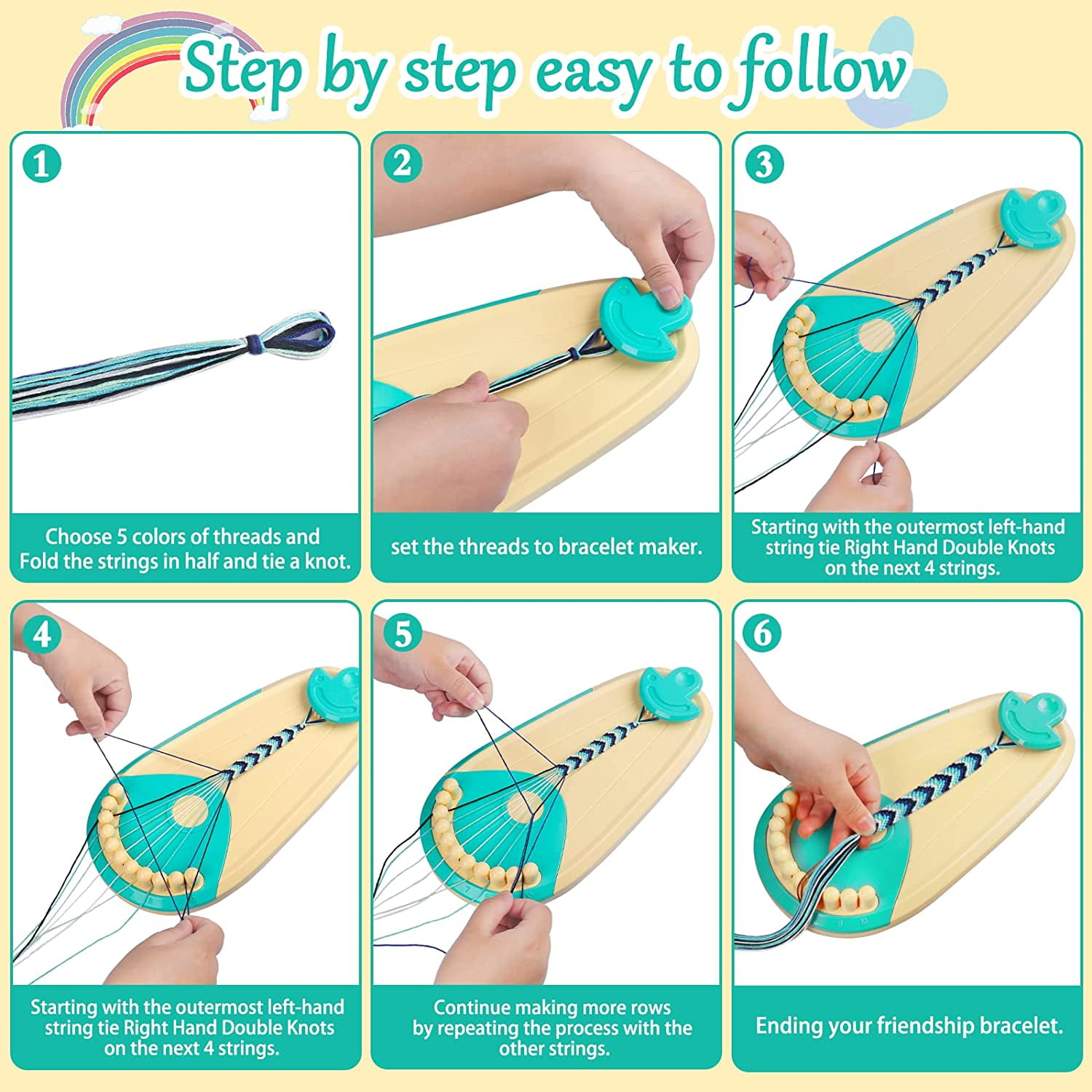 Iflove Friendship Bracelet Making Kit,Arts Crafts for Child Kids 6-12 Years,DIY Bracelet Making Kit Girls