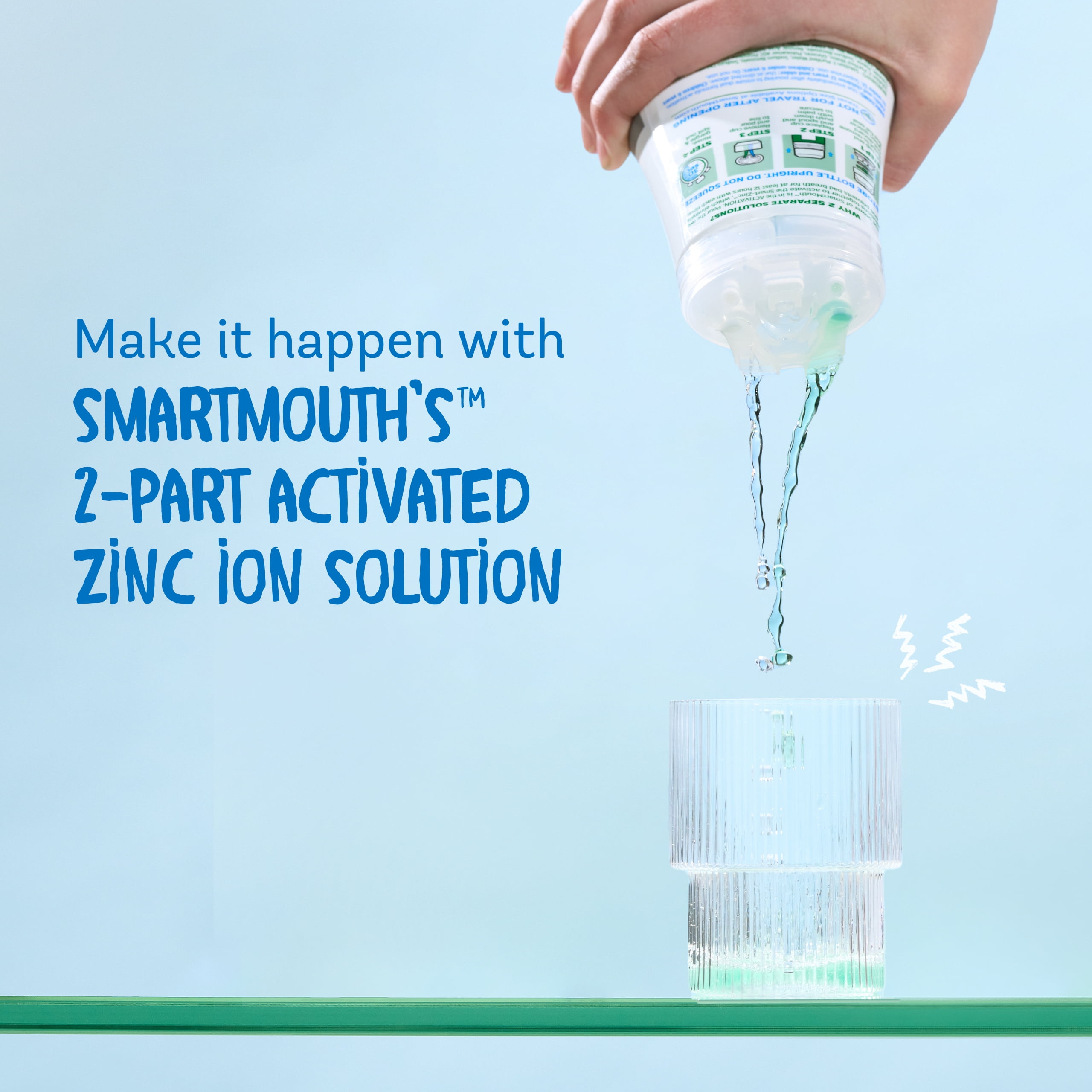 SmartMouth Activated Dry Mouth Mouthwash, Dry Mouth and Bad Breath Relief, Mint, 16 fl oz, 3 Pack