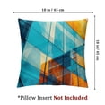 thumbnail image 4 of Acheng Gold and Blue Abstract Art Short Plush Pillowcase Set of 2 White, 4 of 7