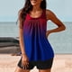 thumbnail image 4 of Traje de baño de dos piezas para mujer, trajes de baño para mujer, traje de baño de dos piezas con espalda de tirantes y estampado conservador para mujer, vestido de baño para mujer, 4 of 6