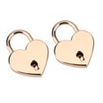 thumbnail image 2 of Noref 2 sets Heart-shaped Padlock & Skeleton Key Metal Lock for Luggage Diary Book Jewelry Box,Padlock, Heart Padlock, 2 of 7