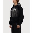 thumbnail image 2 of Sudadera con capucha de gran tamaño con estampado de letras de dibujos animados de marca de moda de calle estadounidense para mujer, sudadera informal con cremallera de estilo oscuro lavado Y2k, 2 of 4