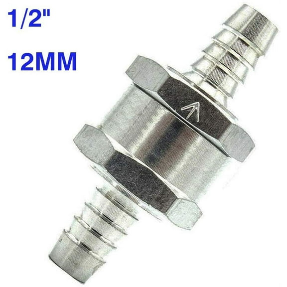 12mm 1/2" Fuel Non Return One Way Check Valve for Oil Petrol Diesel Water Unbranded (Aluminium Alloy)
