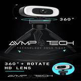 4K 1080P Ultra HD Webcam with Light & Noise Cancelling Microphone ...