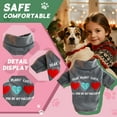 thumbnail image 4 of GASTROPOD Dog Sweater,Gray Turtleneck Knit Cat Sweater,Heart Pattern Autumn Winter Warmth Dog Clothes for Small Dogs,Style2, 4 of 7