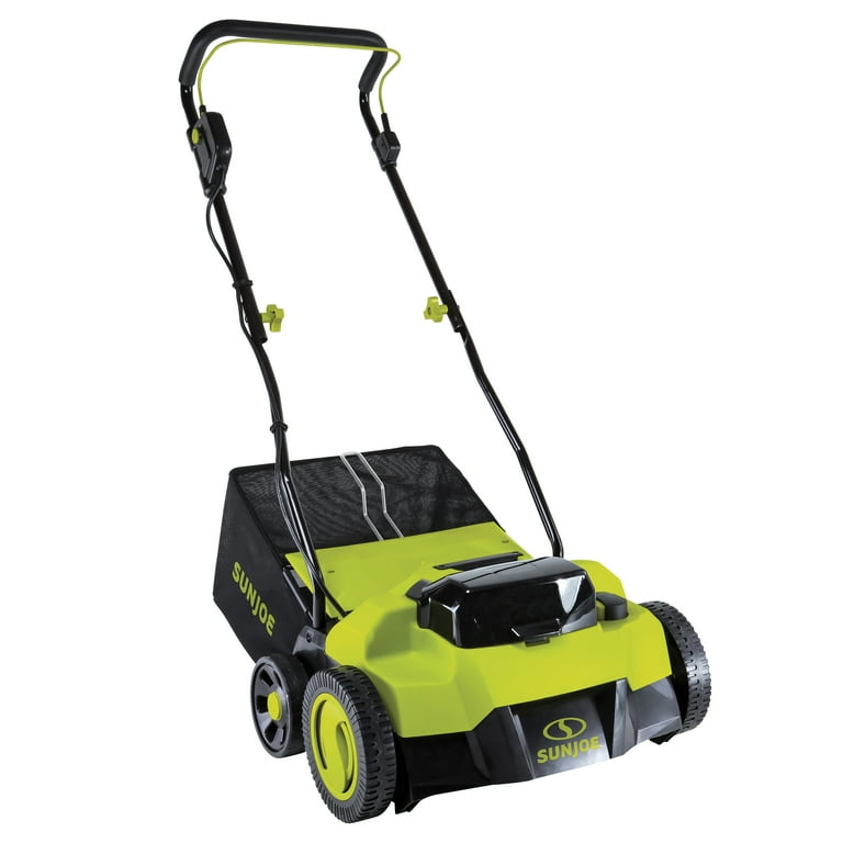Sun Joe 24V Scarifier Dethatcher Kit 14 inch 5 Depth Dual Charger Batteries Walmart