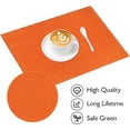 thumbnail image 2 of mubwai Orange Fall Placemats Set of 6, 12x18 Inch Washable Easy to Clean Heat-Resistant Anti-Skid Indoor Outdoor Table Mats for Holiday Party Kitchen Dining Room Decoration, 2 of 7