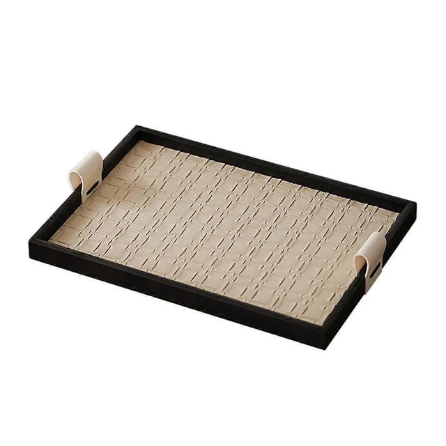 Leather Tray Key Bowls for Entry Table,Desktop Organizer Tray, Vanity Tray with Handle,Storage Organizer,Catchall Tray,B