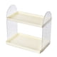 thumbnail image 1 of Organizador de escritorio de 2 niveles oso de fresa estante de almacenamiento transparente amarillo, 1 of 10