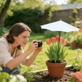 thumbnail image 3 of Plant Umbrellas for Outdoor Plants Outside Spring Flower Plant Shade 10.5 Inch UV-Resistent Patio Porch Garden Sun Umbrella Cover for Pots Outdoor Plants Garden Beds Houseplants, 3 of 5