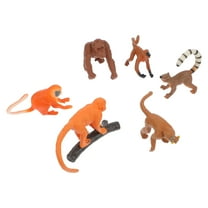 GOOHOCHY 6PCS Solid Long Tailed Monkey Model Toy Decoration