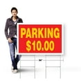 thumbnail image 4 of Parking $10 Dollars Yard Sign 5 Pack of 24 Inch x 36 Inch Double Sided Weatherproof Heavy-Duty Plastic with Stake | Event Parking, Affordable Pricing, Clear Messaging | Made in USA, 4 of 7