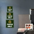 thumbnail image 2 of Square Plus Paper Only Wall or Door Sign | Eco-Friendly Recycling -Small, 2 of 9