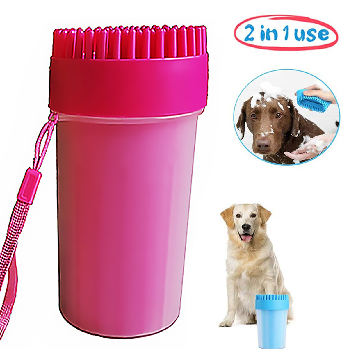 TureClos Small Medium Pet Foot Paw Washing Cup Cleaner Portable Claw