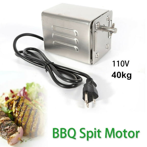 110V Motor Stainless Electric BBQ Spit Rotisserie Hog Roaster Motor | 40kg Load New