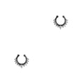 thumbnail image 4 of Jumpingount Anillo de nariz falsa Stud aleación cuerpo labio Clip cumpleaños personalizado Punk joyería regalos rosa cristal Cristal blanco rosa mostrar como imágenes 2piezas, 4 of 6