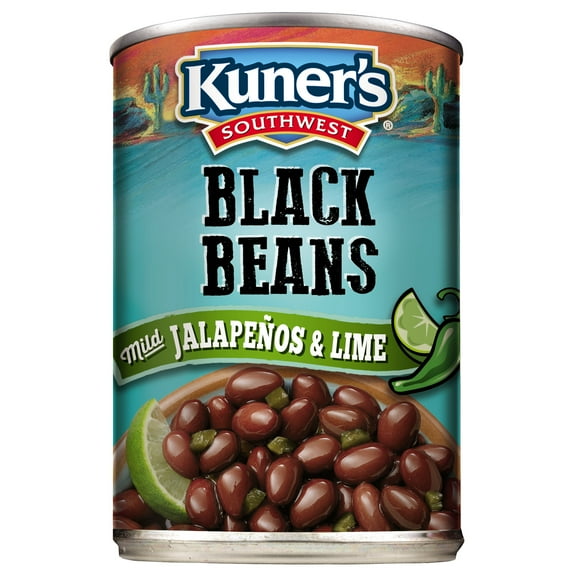 Kuner's Southwest Black Beans with Mild Jalapenos and Lime 15 oz. Can
