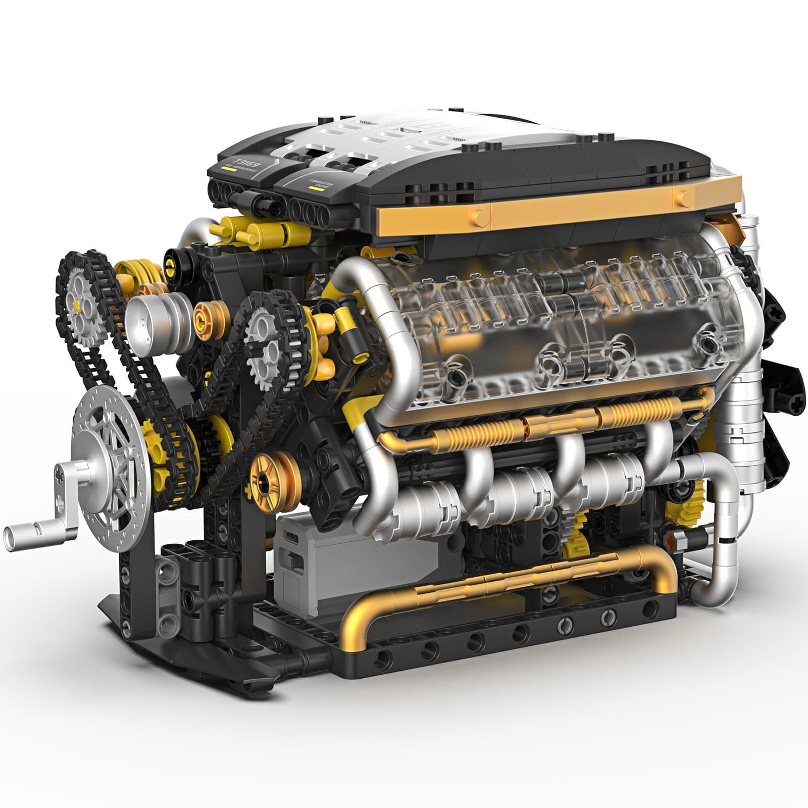 Karei V8 Engine Building Set, V8 Engine Model Kit That Run with Manual ...