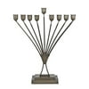 16.5" Black Nickel Iron V-Shaped Menorah "B" Hanukkah Candle Holder