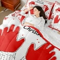 thumbnail image 4 of Castle Fairy Teens Christmas Gloves 7 Pieces Bedding Comforter Set,Happy New Year Full Bedding Set Lightweight,Polka Dots Fitted Sheet Flat Sheet,Super Cozy Room Decor, 4 of 8