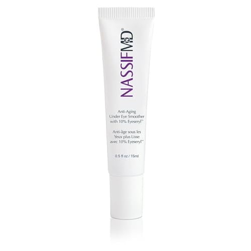 NassifMD Under Eye Smoother Firming Eye Cream, Anti Aging Eye Cream for Women, Under Eye Cream Dark Circles and Puffiness, Eye Serum Anti Aging Wrinkles