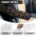 thumbnail image 6 of Yuyamidu Colorful Dog Paw Car Front Seat Armrest Cover 1 Pair Heart Auto Armrest Handle Cover Replacement for Trucks SUVs Sedans Accessories Universal Size, 6 of 7