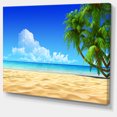 thumbnail image 2 of Palmiers de Noix de Coco Courbés sur la Plage - Impression sur Toile, 2 of 3