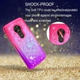 thumbnail image 3 of FIEWESEY For Motorola G7 Play Phone Case Moto G7 Play Glitter Case Sparkle Glitter Flowing Liquid Quicksand with Shiny Bling Diamond Women Girls Cute Phone Case For Motorola G7 Play - Pink+Purple, 3 of 7