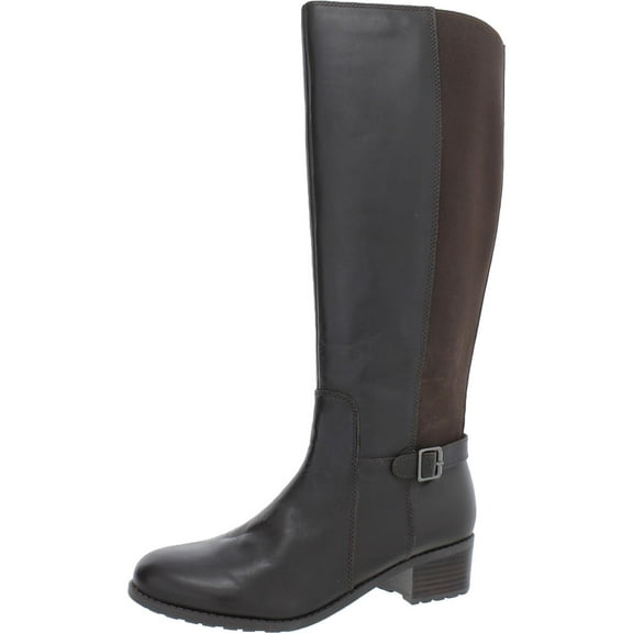 Easy Spirit Womens Chaza Leather Zipper Knee-High Boots
