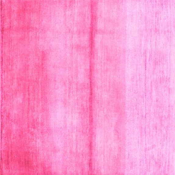 Ahgly Company Indoor Square Abstract Pink Contemporary Area Rugs, 3' Square