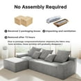 thumbnail image 6 of 111.2" Cloud Couch – Gray Modern L-Shaped Sectional Sofa, Stylish Modular Couch for Living Room, Adjustable Configurations, Soft Chenille Fabric, 6 of 11