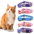 thumbnail image 4 of 6 Pack Reflective Cat Collar with Bell, Solid & Safe Collars for Cats, Nylon, Mixed Colors, Safety Buckle Kitten Collar, Breakaway Cat Collar for Girl Cats Male Cats, 4 of 7