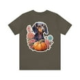 thumbnail image 2 of Autumn Pup: Dachshund & Pumpkins Tee - Unisex Jersey Short Sleeve Tee, 2 of 4