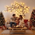 thumbnail image 4 of Enchanted Willow Vine Christmas Lights, Willow Vine Lights for Wall with Christmas Ball Ornaments, Warm White LED Branch Decoration for Christmas Living Room Bedroom Entryway (5.2FT), 4 of 7