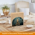thumbnail image 5 of Qxltty The Tower Of Paris Acrylic Napkin Holder Set of 1 Transparent Dining Table Kitchen Cafeteria Home Decor 4.1x4.9x1.97in, 5 of 9