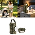 thumbnail image 5 of 2-in-1 Double-Layer Wipe Holder Quilted Wipes Bag, Diaper Wipe Pouch with Separate Diaper Compartment, Stroller Hanging Wipes Holder, Floral Portable Organizer for Travel and On-The-Go Use, A, 5 of 8